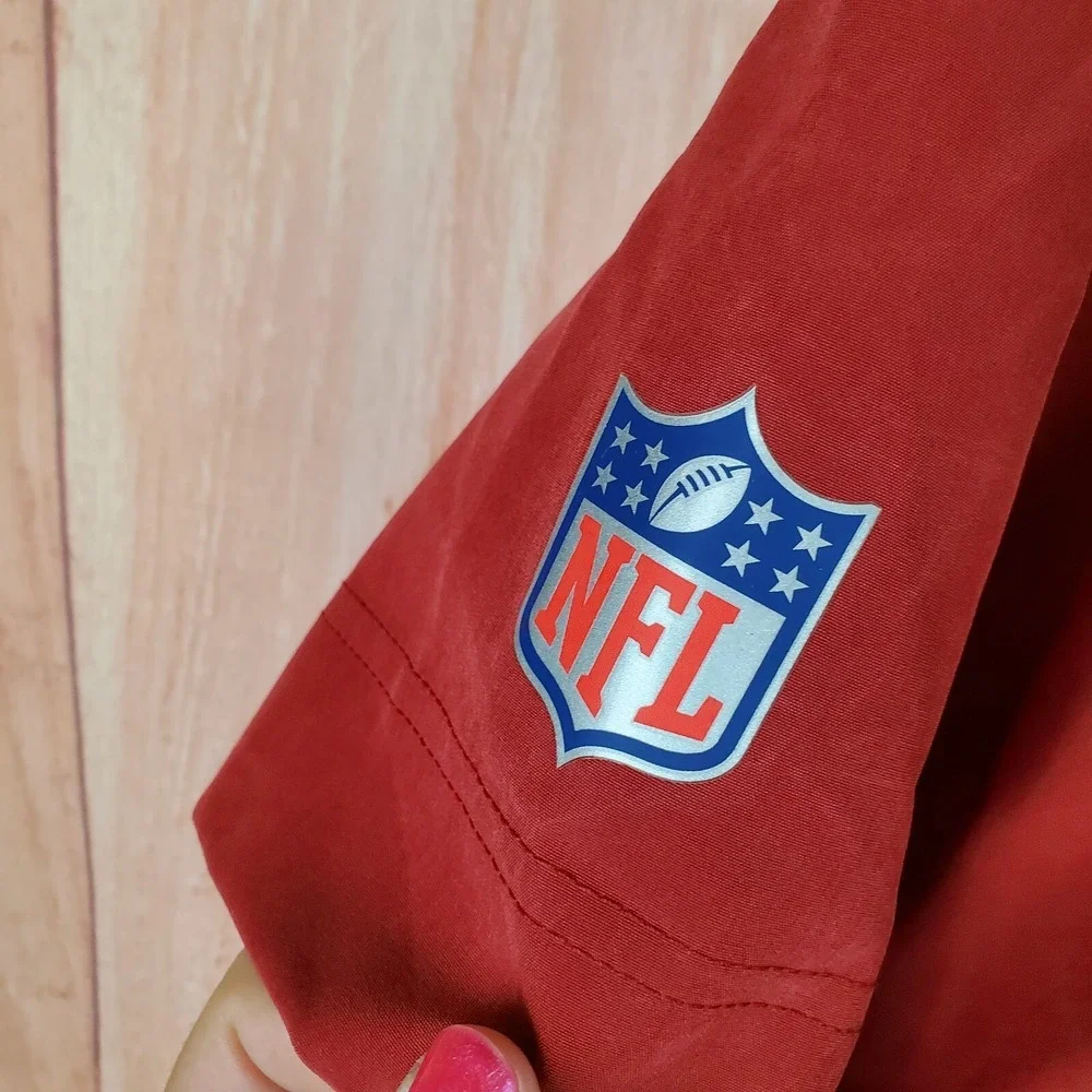 Nike Top Mens Large Red 1/4 Zip Pullover Sideline‎ Coaches NFL Arizona Cardinals